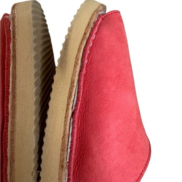 CalaXini Leather Peep Toe Wedge Sandal - Picture 9 of 12